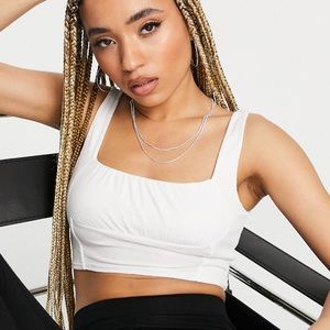 ASOS Club L Ruched Bust Cami Crop Top